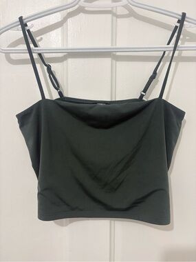 Express Black Crop Cami with Adjustable Spaghetti Straps